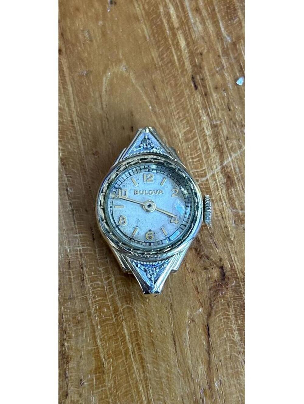 Vintage Bulova Jeweled Martha Washington Watch 10k RGP Gold